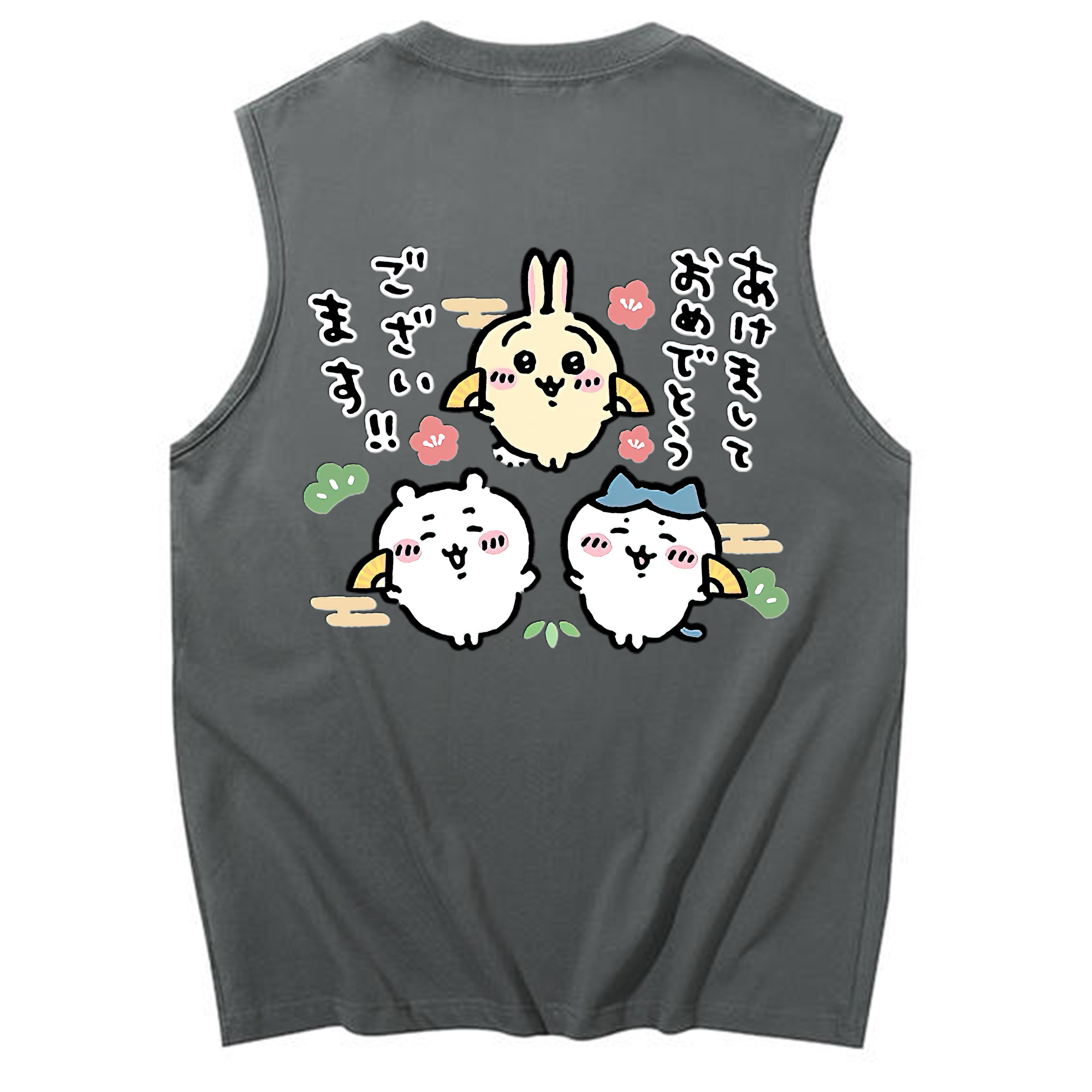 （画像用） ちいかわ ちいかわ Chii-kawa chiikawa コットン100％タンクトップ（背面プリント）